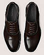 Stuart Weitzman,SW CLUB CLASSIC OXFORD,Oxford,Brushed Leather,Dark Brown,Top View