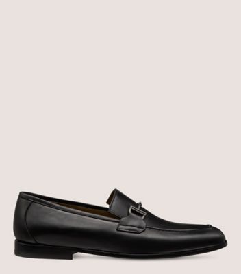 Stuart Weitzman,SW CLUB LUXEBIT LOAFER,Loafer,Leather,Black,Front View