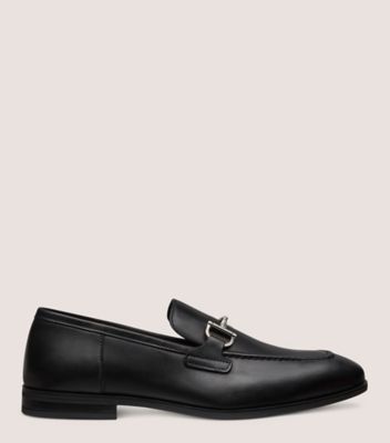 Stuart Weitzman,SIMON TWISTBIT LOAFER,Loafer,Leather,Black,Front View