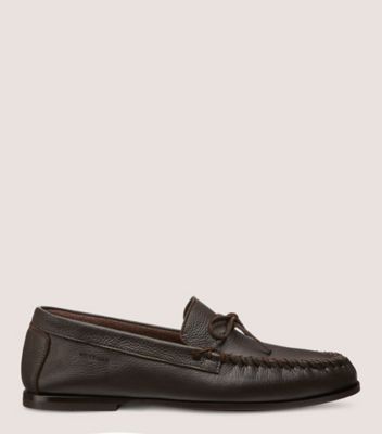 Shop Stuart Weitzman Montauk Tie Moc Men's In Dark Brown