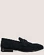 Stuart Weitzman,SIMON CRISSCROSS LOAFER,Loafer,Suede,Off Black,Front View