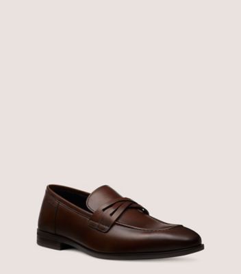 Stuart Weitzman,SIMON CRISSCROSS LOAFER,Loafer,Leather,Brown,Side View