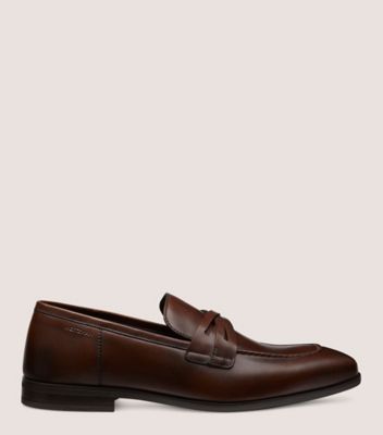 Stuart Weitzman,SIMON CRISSCROSS LOAFER,Loafer,Leather,Brown,Front View