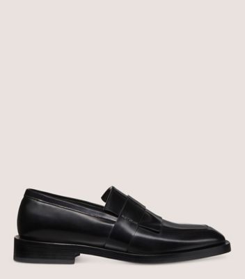 Stuart Weitzman,Loafer,Cuir brossé,Noir,Front View