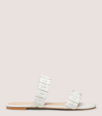 Shop Stuart Weitzman Venice Slide The Sw Outlet In White