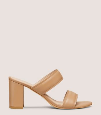 Stuart Weitzman Sydney 75 Strap Slide The Sw Outlet In Sandalwood