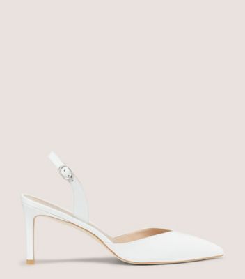 Stuart Weitzman Julia 75 Slingback Pump The Sw Outlet In White