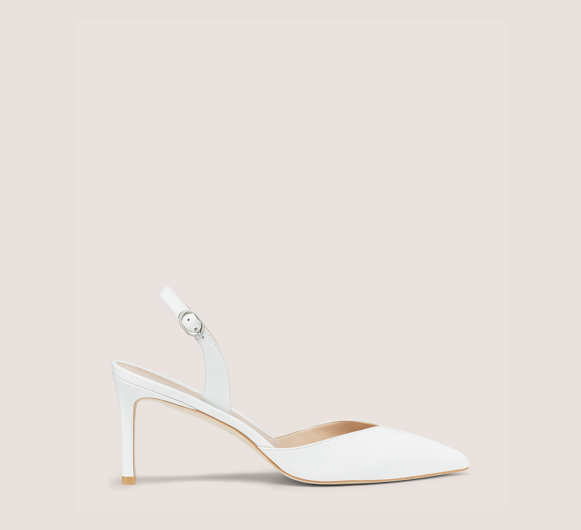 Stuart Weitzman Julia 75 Slingback Pump The Sw Outlet In White