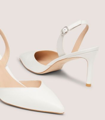 Stuart Weitzman,Pump,Cuir lisse,Blanc