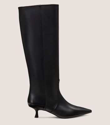 Stuart Weitzman,NAOMI 50 BOOT,Nappa Leather,Boots,Day Party,Black,Front View