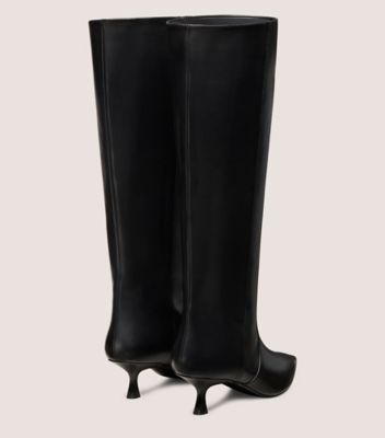 Stuart Weitzman,NAOMI 50 BOOT,Nappa Leather,Boots,Day Party,Black,Back View