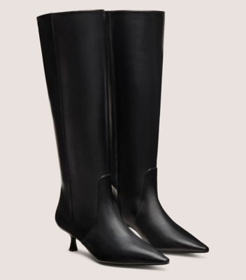 Stuart Weitzman,NAOMI 50 BOOT,Nappa Leather,Boots,Day Party,Black,Angle View