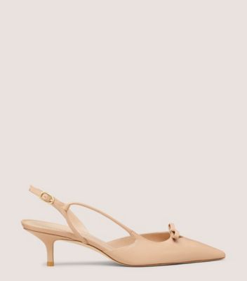 Stuart Weitzman,TULLY 50 SLINGBACK,Beige,Front View