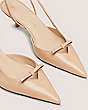 Stuart Weitzman,TULLY 50 SLINGBACK,Pump,Lacquered Nappa Leather,Adobe Beige,Detailed View