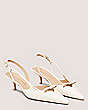 Stuart Weitzman,TULLY 50 SLINGBACK,Pump,Lacquered Nappa Leather,Seashell,Angle View