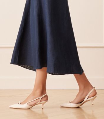 Stuart Weitzman,TULLY 50 SLINGBACK,Cream