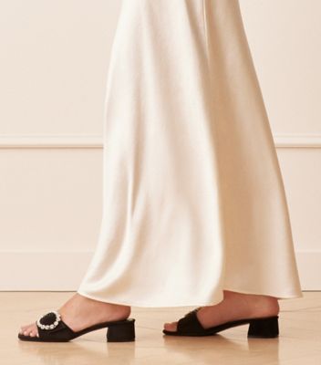 Stuart Weitzman,MULE SLOANE 35,Slide,Suède,Noir