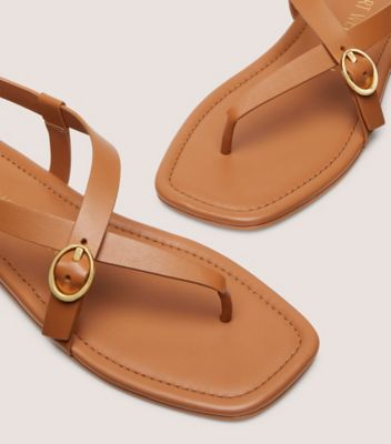 Stuart Weitzman,SANDALE BENNI,Sandal,Cuir lisse,Beige