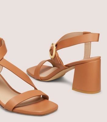 Stuart Weitzman,SANDALE BENNI 75,Slide,Cuir,Beige