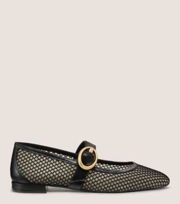 Shop Stuart Weitzman Arabella Mary Jane Flats & Loafers In Black