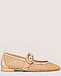 Stuart Weitzman,ARABELLA MARY JANE,Flat,Mesh & Lacquered Nappa Leather,Ginger,Front View