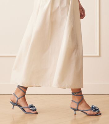 Stuart weitzman floral sandals outlet