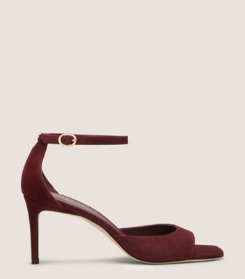 Stuart Weitzman,Sandal,Suède,Bois De Rose,Front View