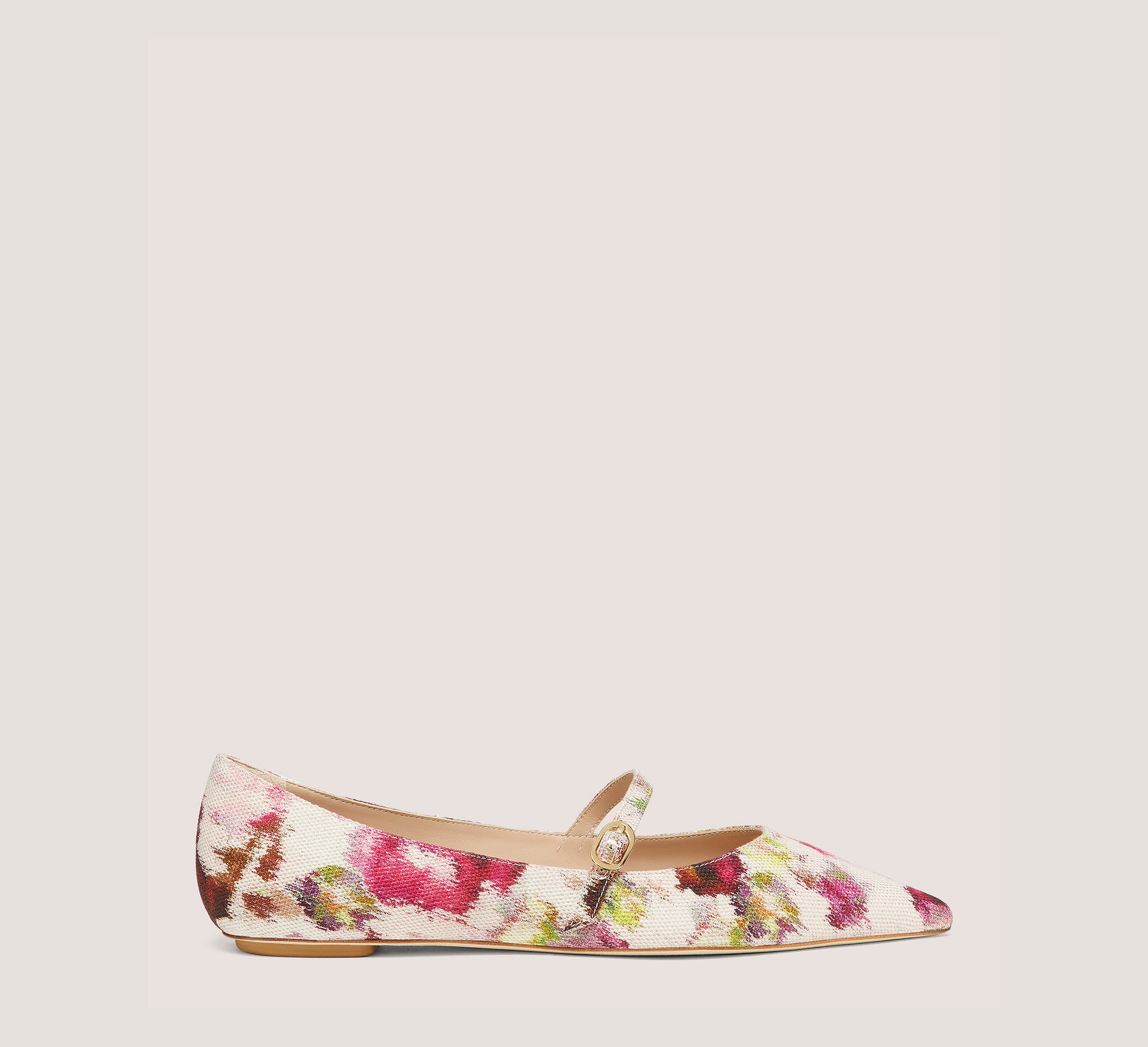 Shop Stuart Weitzman Emilia Mary Jane Flats & Loafers In Pink/multi