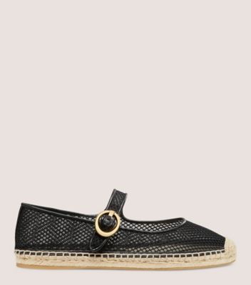 Shop Stuart Weitzman Benni Espadrille Flats & Loafers In Black