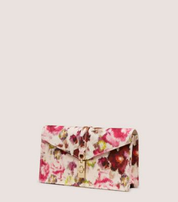 Stuart Weitzman,POCHETTE MILAN LOVELETTER,Clutch,Jacquard à imprimé floral,Rose/Multi,Side View