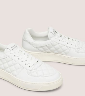 Stuart Weitzman,SW COURTSIDE SLEEK SNEAKER,Sneaker,Nappa Leather,White,Detailed View