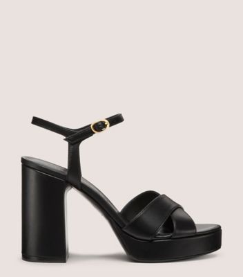 Stuart Weitzman,DAYNA PLATFORM SANDAL,Leather,Sandals,Day Party,,Front View