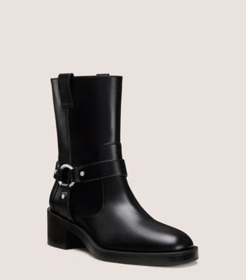 Stuart Weitzman,JAX BOOTIE,Black,Side View