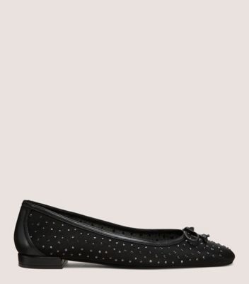 Shop Stuart Weitzman Arabella Ballet Flat In Black