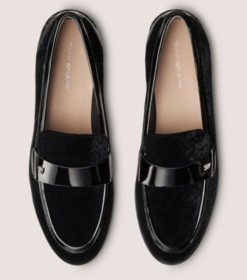 Stuart Weitzman,Loafer,VELOURS/VERNI,Noir