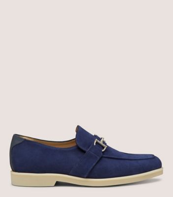 Stuart Weitzman,Loafer,Suède et nubuck,Marine