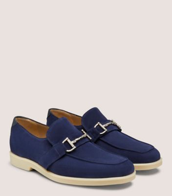 Stuart Weitzman,Loafer,Suède et nubuck,Marine,Angle View