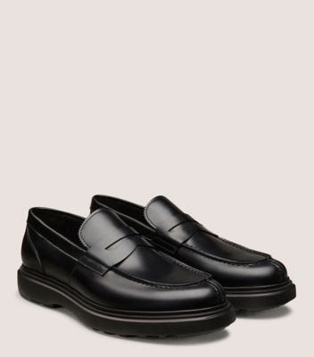 Stuart Weitzman,ALVIN LOAFER,Rubber,Loafer,Penny Loafer,Cushioned,Business Casual,Black