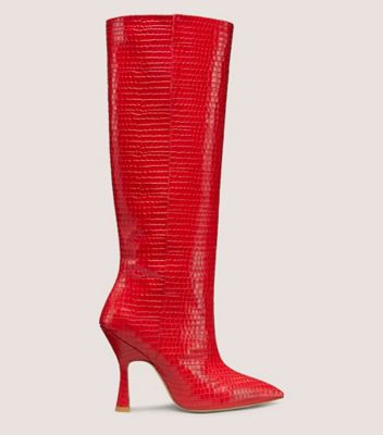 Stuart Weitzman Parton 100 Boot The Sw Outlet In Lipstick Red