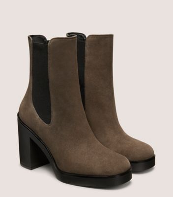 Stuart Weitzman,BOTTINE CHELSEA BETHENNY 80,Bootie,Suède sport,Charbon