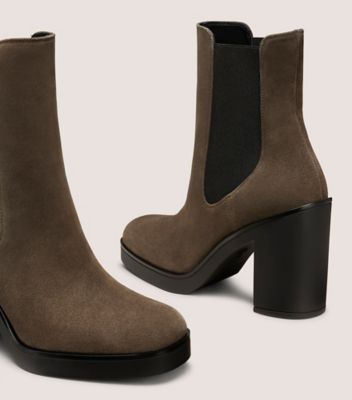 Stuart Weitzman,BOTTINE CHELSEA BETHENNY 80,Bootie,Suède sport,Charbon