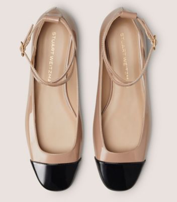 Stuart Weitzman,EDEN STRAP FLAT,Flats,Casual,Beige,Top View