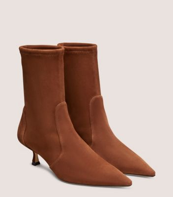 Stuart Weitzman,NAOMI 50 BOOTIE,Bootie,Day Party,Brown,Angle View