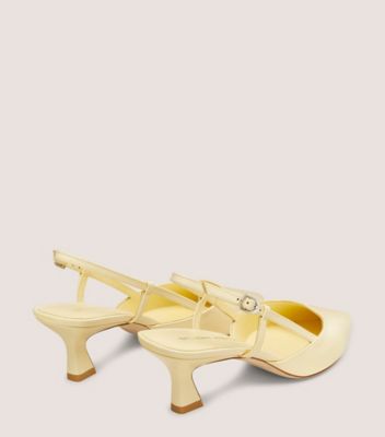 Stuart Weitzman,VINNIE 50 SLINGBACK,Pumps,Work,Cream,Back View