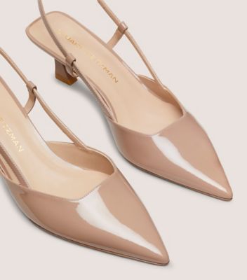 Stuart Weitzman,VINNIE 50 SLINGBACK,Pumps,Cocktail,Beige,Top View