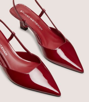 Stuart Weitzman,VINNIE 50 SLINGBACK,Pumps,Cocktail,Maroon,Top View