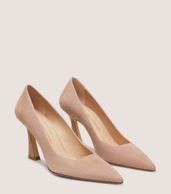 Stuart Weitzman,VINNIE 85 PUMP,Rubber,Pumps,Day Party,Beige,Angle View