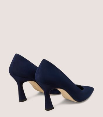 Stuart Weitzman,ESCARPIN VINNIE 85,Pump,Suède,Bleu marine,Back View