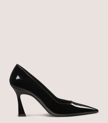 Stuart Weitzman,ESCARPIN VINNIE 85,Pump,Cuir verni,Noir,Front View