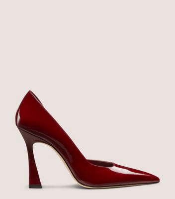 Stuart Weitzman,VINNIE 100 DORSAY PUMP,Pumps,Cocktail,Maroon,Front View